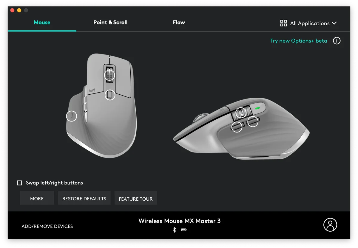 Settings ของ Logitech MX Master 3 ที่ปรับแล้วรู้สึก Scroll ลื่นที่สุดบน macOS