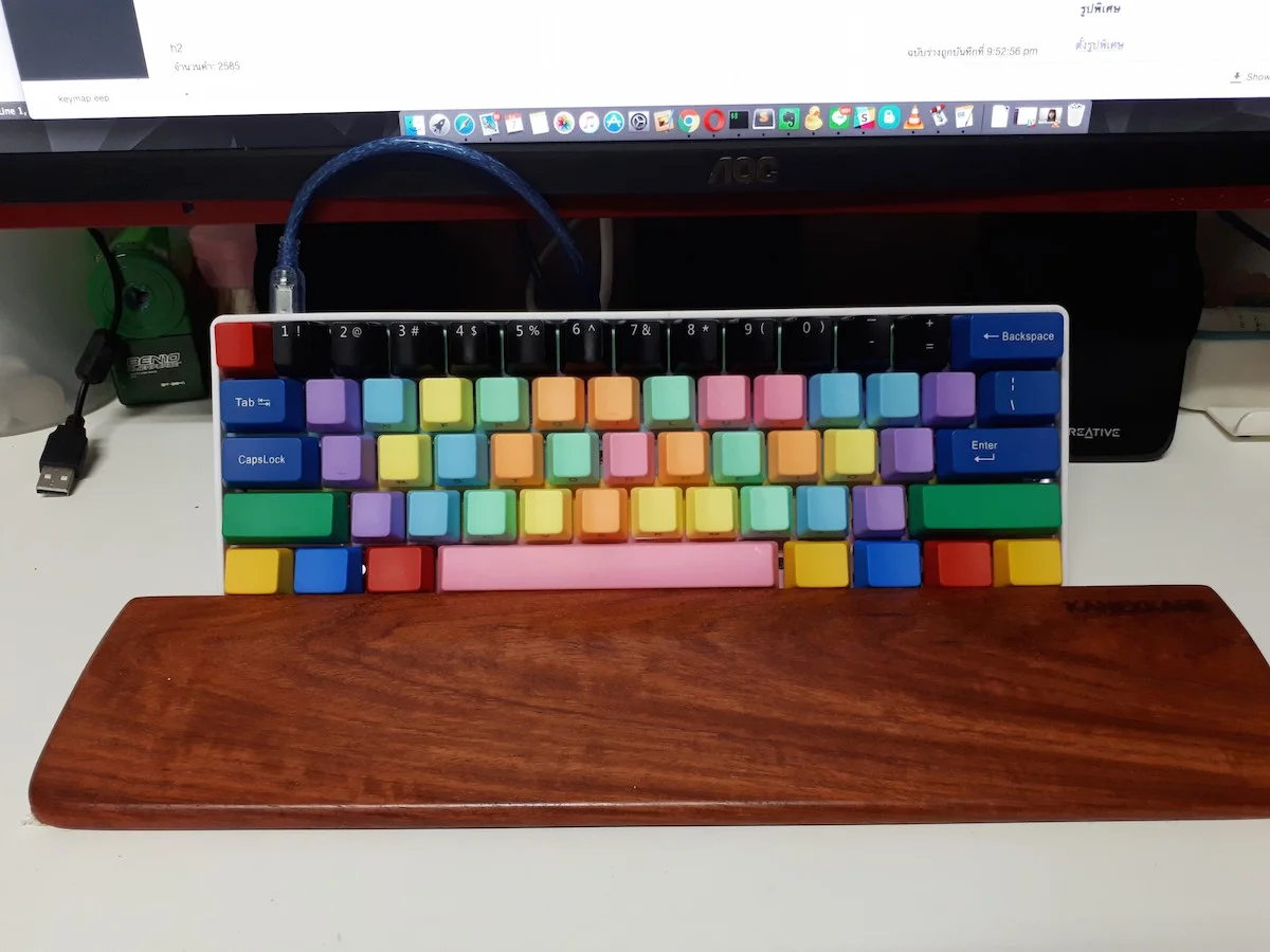 วิธีการตั้งค่าคีย์แต่ละคีย์ของ GH60 RevA/B/C