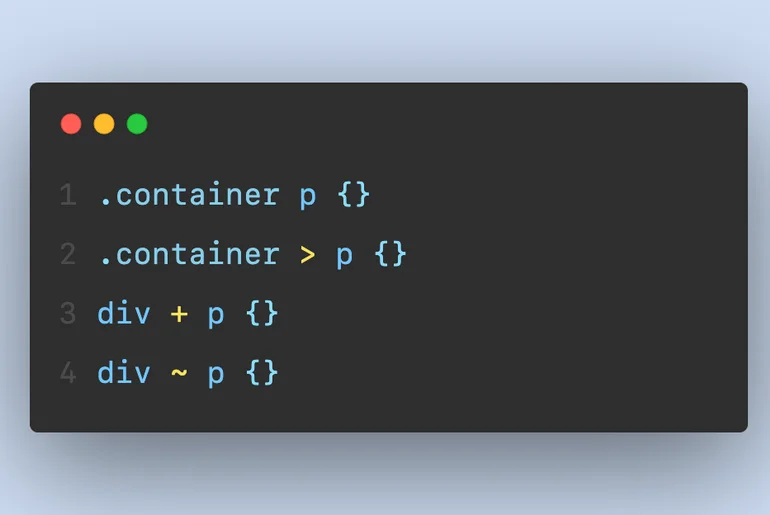 เข้าใจการใช้สัญลักษณ์ + > ~ ใน CSS